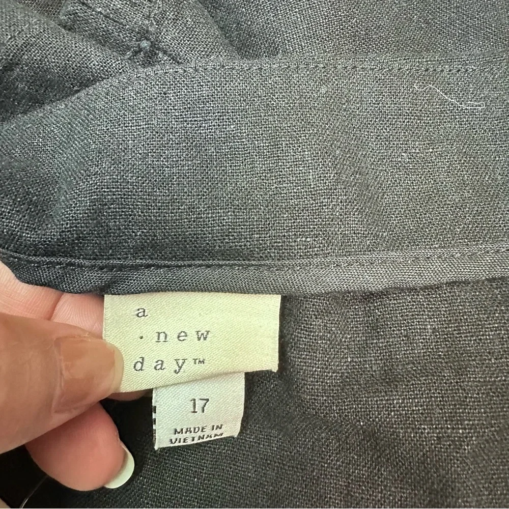 Elegant Black Women's‎ Linen Blend Skirt